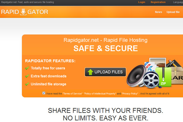 个人私有云托管 Rapidgator.net网站布局