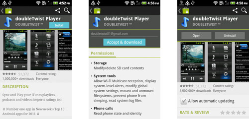 Android 上的 DoubleTwist