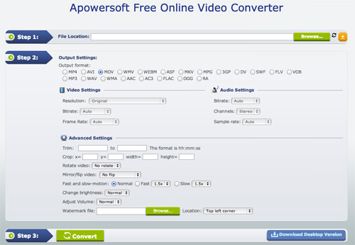 Apowersoft免费在线视频转换器