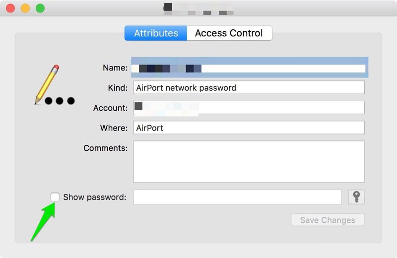 mac中的wifi密码