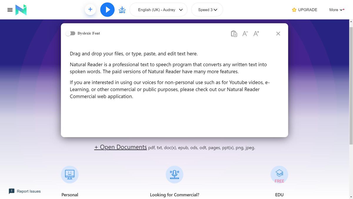 NaturalReader 是一个简单的文本到语音软件