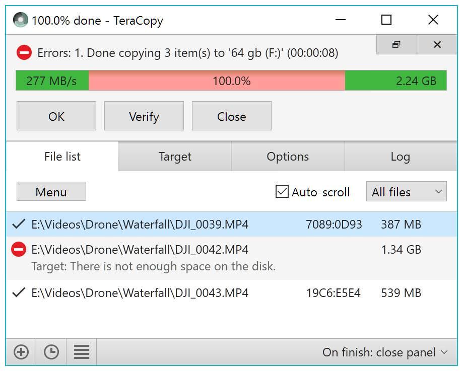 Windows 10 中文件资源管理器的 TeraCopy